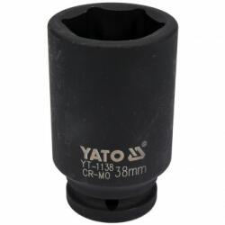 TOYA Cheie tubulara hexagonala de impact Yato YT-1138, adanca 38mm, prindere patrat 3/4", Cr-Mo