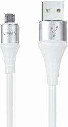 Vipfan Colorful X09 USB-A apa - MicroUSB-B apa 2.0 Adat és töltő kábel - Fehér (1.2m) (X09MK)