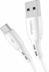 Vipfan Racing X05 USB-A apa - USB-C apa 2.0 Adat és töltő kábel - Fehér (3m) (X05TC-3M-WHITE)