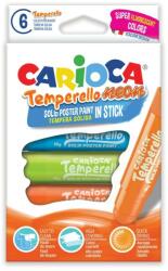 CARIOCA Creioane tempera, lavabile, 6 culori/cutie, CARIOCA Temperello Neon
