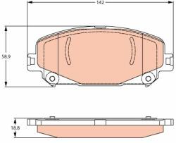 TRW set placute frana, frana disc TRW GDB2268 (GDB2268)