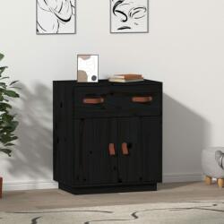 vidaXL Servantă, negru, 65, 5x40x75 cm, lemn masiv de pin (820131) Comoda