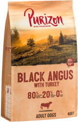 Purizon Purizon la preț de testare! Hrană uscată, umedă, snackuri câini - uscată: Adult Vită Black Angus cu curcan (400 g)