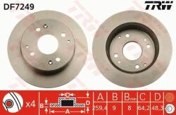 TRW Disc frana TRW DF7249 (DF7249) - automobilus