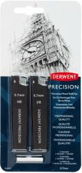 Derwent Precision Mechanical Pencil Refill Set 0, 7 mm HB és 2B, 30 ceruzabél a csomagban + 3 radírgu