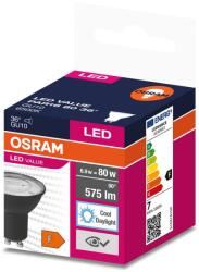 OSRAM LED Izzó VALUE PAR16 GU10/6, 9W/230V 4000K 36° fekete - Ledvance 4058075766549 (P225233)