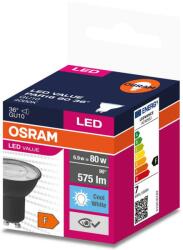OSRAM LED Izzó VALUE PAR16 GU10/6, 9W/230V 6500K 36° fekete - Osram 4058075766570 (P225234)