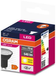 OSRAM LED Izzó VALUE PAR16 GU10/6, 9W/230V 2700K 36° fekete - Ledvance P225232 (P225232)