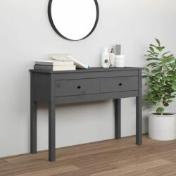 vidaXL Masă consolă, gri, 100x35x75 cm, lemn masiv de pin (814616)