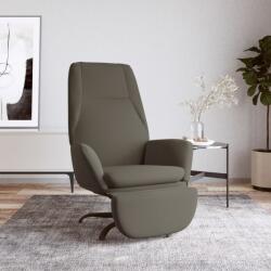 vidaXL Scaun de relaxare suport pentru picioare gri închis microfibră (3097868)