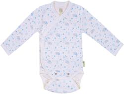 Bio Baby Боди Bio Baby - органичен памук, 68 cm, 4-6 месеца, бяло-синьо (97220114) - ozone