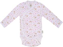 Bio Baby Боди Bio Baby - органичен памук, 62 cm, 3-4 месеца, бяло-розов (97220113) - ozone