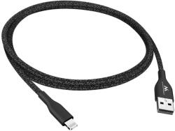 Maclean IOS MFi Cable Charging Data Transfer Fast Charge USB 2.4A Black 1m 5V 2.4A Nylon (MCE845B) - pcone