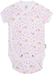 Bio Baby Бебешко боди Bio Baby - органичен памук, 68 cm, 4-6 месеца, розово-бяло (97220103) - ozone
