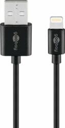 Goobay 72904 USB-A apa - Lightning apa 2.0 Adat és töltőkábel - Fekete (0.5m) (72904)