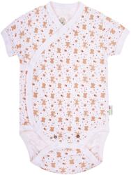 Bio Baby Боди Bio Baby - органичен памук, 50 cm, 0-1 месеца, с кафяв принт (97220101) - ozone
