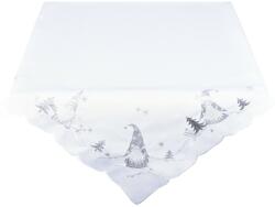 4home Față de masă de Crăciun Spiridușii albă, 40 x 140 cm