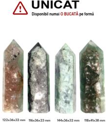 Generator din Fluorit Verde Druzy Cristal Natural - 116-144 x 36-41 x 23-38 mm - (XXL) - 1 Buc