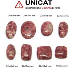 Cabochon Thulit Natural - Oval - Dreptunghi - Patrat - 17-26 x 13-21 x 5-6 mm - 1 Buc