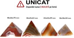 Piramida din Agata Sardonix Druzy Minerala Naturala - 39-52 x 52-74 x 52-75 mm - 1 Buc