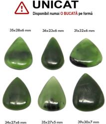  Cabochon Jad Natural - Picatura - 31-39 x 22-3-32 x 5-7 mm - 1 Buc