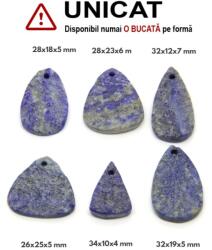 Pandantiv Lapis Lazuli Druzy Natural cu Gaura - Picatura - 23-32 x 11-25 x 5-7 mm - 1 Buc