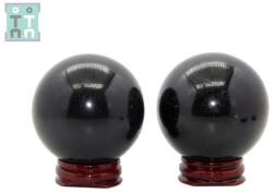 Sfera din Turmalina Neagra Minerala Naturala - 59-61 x 59-61 mm - 1 Buc