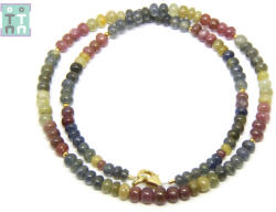  Colier Safir Mixt Natural Disc 3-5 x 4-6 mm - Accesorii de Gold Filled - 1 Buc