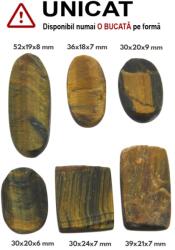  Cabochon Ochi de Tigru Druzy Natural - Oval - Dreptunghi - 30-52 x 18-24 x 6-9 mm - 1 Buc