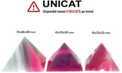  Piramida din Agata Colorata Druzy Minerala Naturala - 41-51 x 55-68 x 55-68 mm - 1 Buc - concepttropic - 112,00 RON