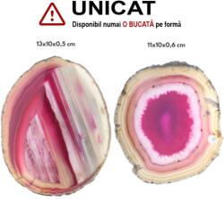 Felie din Agata Druzy Naturala Brazilia - 11-13 x 10 x 0, 5-0, 6 cm - 1 Buc