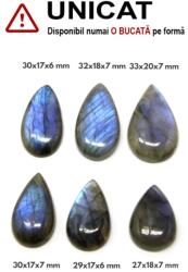 Cabochon Labradorit Natural - Picatura - 27-33 x 17-20 x 6-7 mm - 1 Buc