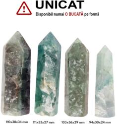 Generator din Fluorit Verde Druzy Cristal Natural - 94-111 x 30-38 x 24-34 mm - (XXL) - 1 Buc