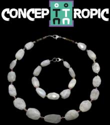  Set Colier si Bratara din Piatra Lunii Rainbow - Turmalina - Accesorii Argint 925 - concepttropic - 345,00 RON