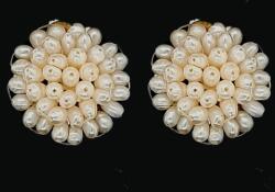 Cercei de Perle de Cultura cu Clips - 22 x 22 x 16 mm - 1 Pereche