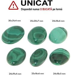  Pandantiv Malachit Natural cu Gaura - Oval - 24-30 x 16-21 x 4-7 mm - 1 Buc