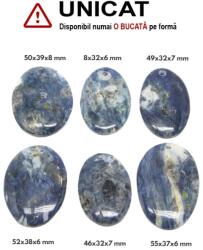  Pandantiv Dumortierit Natural cu Gaura - Oval - 46-55 x 32-39 x 6-8 mm - 1 Buc