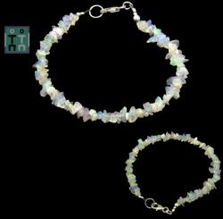  Bratara Opal de Foc Natural Diametru 56 mm - Neregulat 1-3 x 2-7 mm - Accesorii Argint 925 - 1 Buc
