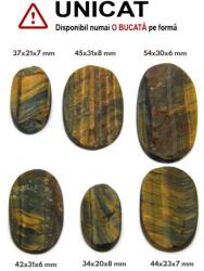 Cabochon Ochi de Tigru Druzy Natural - Oval - 34-54 x 20-31 x 6-8 mm - 1 Buc