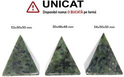 Piramida din Serpentin Minerala Naturala - 50-54 x 48-50 x 48-50 mm - 1 Buc