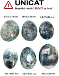 Palm Stone Apatit Albastru Mineral Natural - 54-64 x 38-51 x 17-35 mm - (XXL) - 1 Buc