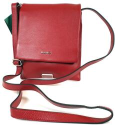 RIALTO piros, keskeny, fedeles, átvetős kis bőr táska RT5419NAE-05