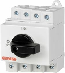 GEWISS Separator rotativ pentru sistemele fotovoltaice 4P 32A 1000V DC Gewiss GW96187 (GW96187)