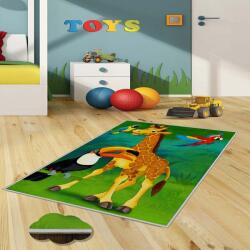 Oyo home Giraffe szőnyeg, 140x220 cm, poliészter, digitális nyomtatás, csúszásmentes, többszínű (ELS536-140x220)