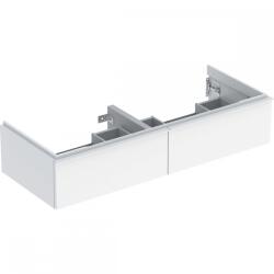 Geberit iCon alsó szekrény dupla mosdóhoz, két fiókkal, 118.4x24.7x47.6cm, fehér/matt fényezett, fehér/matt porbevonatos 502.314. 01.3 (502.314.01.3)