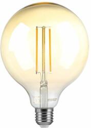 V-TAC 8W borostyán E27 dimmelhető filament G125 LED égő, 2200K - SKU 217155 (217155)