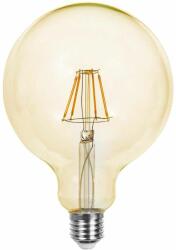 V-TAC 12W borostyán E27 filament G125 LED égő, 2200K, 110 Lm/W - SKU 217456 (217456)