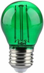 V-TAC 2W E27 zöld filament G45 LED égő - SKU 217411 (217411)