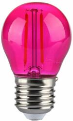 V-TAC 2W E27 rózsaszín filament G45 LED égő - SKU 217410 (217410)