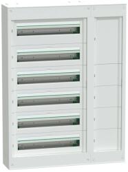 Schneider Electric PrismaSeT S LVSSD624 fém maszkolt szekrény 144 modul 6 sor, kábelvezető csatornával, falon kívüli, IP30 (IP41 ajtóval, külön rendelhető), védőföld és nulla sínnel - Méretek : 1108x8